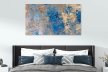 Tablou canvas nuante albastru auriu cupru