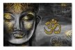 Tablou feng-shui Budha om-aum auriu