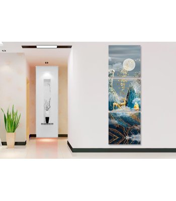 Tablouri cerb auriu si munti 17335